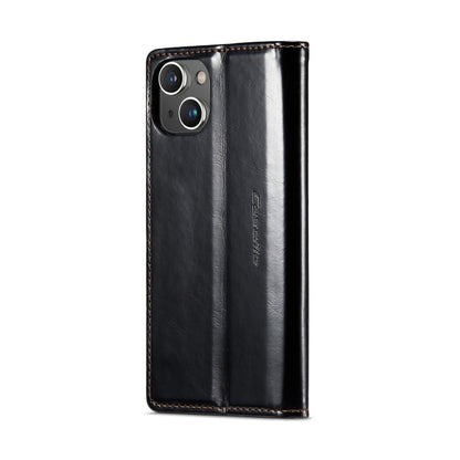 For iPhone 15 CaseMe 003 Crazy Horse Texture Leather Phone Case(Black) - iPhone 15 Cases by CaseMe | Online Shopping South Africa | PMC Jewellery | Buy Now Pay Later Mobicred