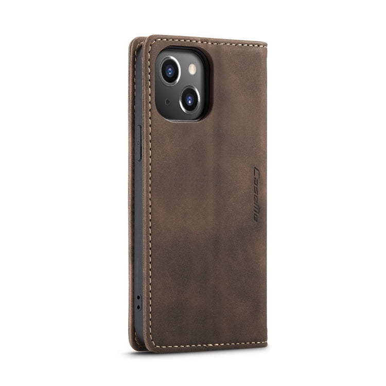 For iPhone 15 CaseMe 013 Multifunctional Horizontal Flip Leather Phone Case(Coffee) - iPhone 15 Cases by CaseMe | Online Shopping South Africa | PMC Jewellery | Buy Now Pay Later Mobicred