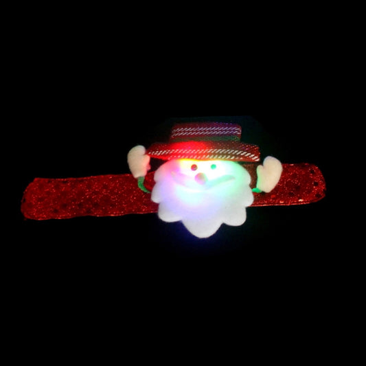 Santa Style Flash Light Merry Christmas Slap Pat Circle Wristband(Sequins Light Santa Claus) - Christmas Wearable Decoration by PMC Jewellery | Online Shopping South Africa | PMC Jewellery | Buy Now Pay Later Mobicred