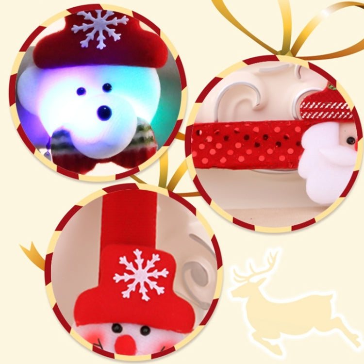 Santa Style Flash Light Merry Christmas Slap Pat Circle Wristband(Sequins Light Snowman) - Christmas Wearable Decoration by PMC TechLife | Online Shopping South Africa | PMC TechLife | Buy Now Pay Later Mobicred