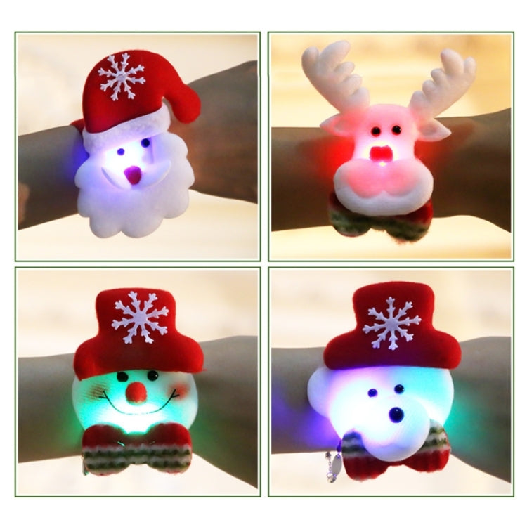 Santa Style Flash Light Merry Christmas Slap Pat Circle Wristband(Flannel Light Bear) - Christmas Wearable Decoration by PMC Jewellery | Online Shopping South Africa | PMC Jewellery | Buy Now Pay Later Mobicred