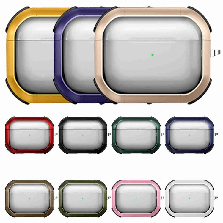 For AirPods 2 / 1 Thunder Transparent Armor Wireless Earphones Protective Case(Gold) - For AirPods 1/2 by PMC Jewellery | Online Shopping South Africa | PMC Jewellery | Buy Now Pay Later Mobicred