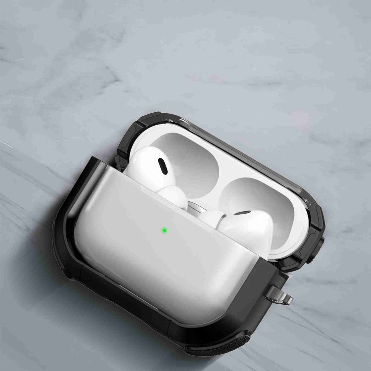 For AirPods 2 / 1 Thunder Transparent Armor Wireless Earphones Protective Case(Gold) - For AirPods 1/2 by PMC Jewellery | Online Shopping South Africa | PMC Jewellery | Buy Now Pay Later Mobicred