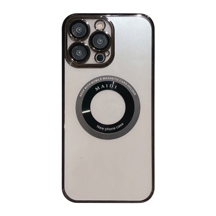 For iPhone 12 Pro Max Magsafe Electroplate PC Phone Case(Black) - iPhone 12 Pro Max Cases by PMC TechLife | Online Shopping South Africa | PMC TechLife