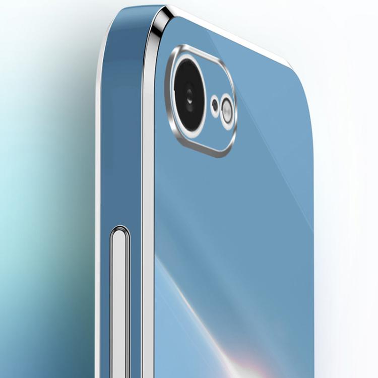 For iPhone 16e XINLI Straight Edge 6D Electroplate TPU Phone Case(White) - free shipping - PMc TechLife - Order now!