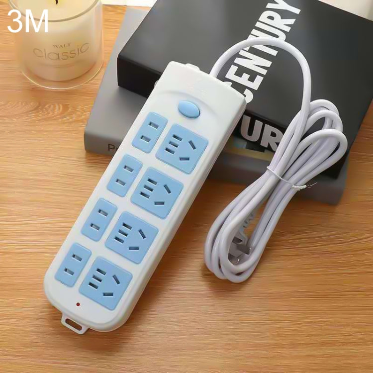 Anti-electric Shock Desk Power Strip Socket 8-position 3m, CN Plug - Extension Socket by PMC TechLife | Online Shopping South Africa | PMC TechLife
