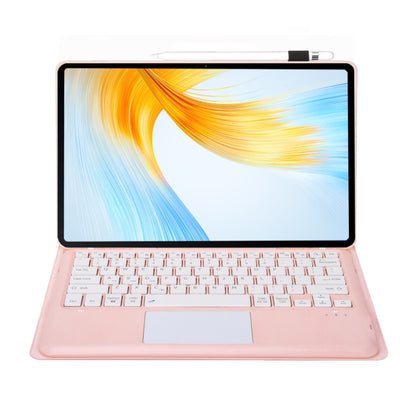 For Honor MagicPad 13 AH16-A TPU Ultra-thin Detachable Bluetooth Keyboard Tablet Leather Case with Touchpad(Pink) - Huawei Keyboard by PMC Jewellery | Online Shopping South Africa | PMC Jewellery