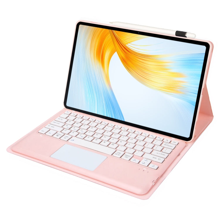 For Honor MagicPad 13 AH16-A TPU Ultra-thin Detachable Bluetooth Keyboard Tablet Leather Case with Touchpad(Pink) - Huawei Keyboard by PMC Jewellery | Online Shopping South Africa | PMC Jewellery