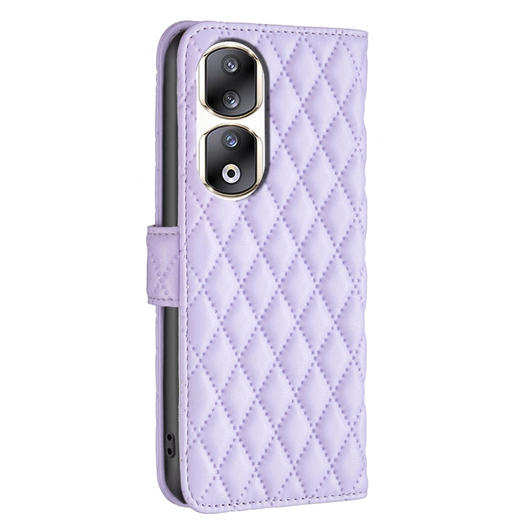 For Honor 90 Pro Diamond Lattice Wallet Flip Leather Phone Case(Purple) - Honor Cases by PMC TechLife | Online Shopping South Africa | PMC TechLife | Buy Now Pay Later Mobicred