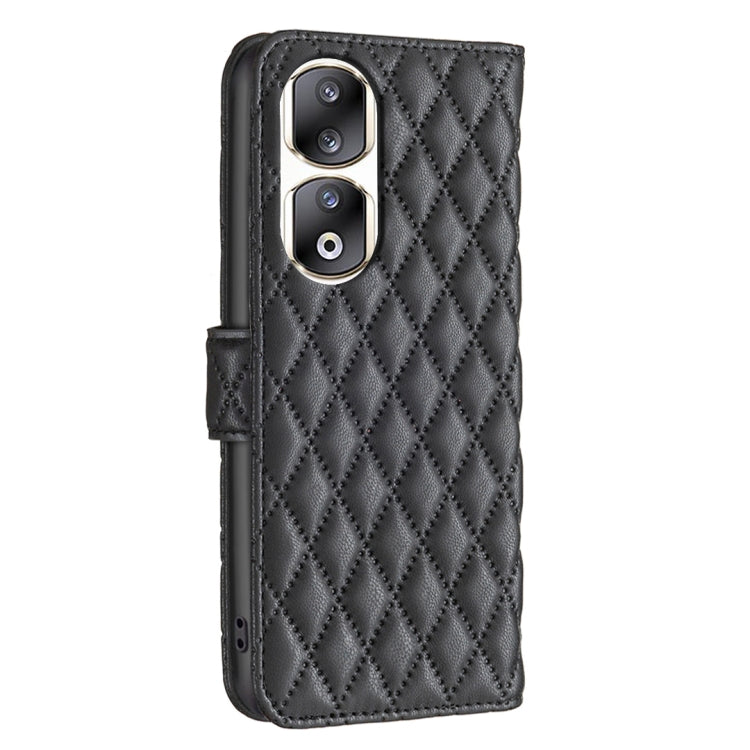 For Honor 90 Pro Diamond Lattice Wallet Flip Leather Phone Case(Black) - Honor Cases by PMC Jewellery | Online Shopping South Africa | PMC Jewellery | Buy Now Pay Later Mobicred