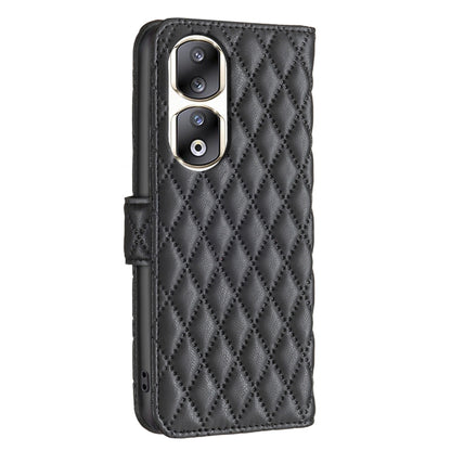 For Honor 90 Pro Diamond Lattice Wallet Flip Leather Phone Case(Black) - Honor Cases by PMC Jewellery | Online Shopping South Africa | PMC Jewellery | Buy Now Pay Later Mobicred