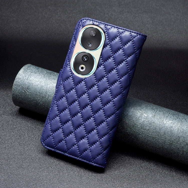 For Honor 90 5G Diamond Lattice Wallet Flip Leather Phone Case(Blue) - Honor Cases by PMC TechLife | Online Shopping South Africa | PMC TechLife | Buy Now Pay Later Mobicred
