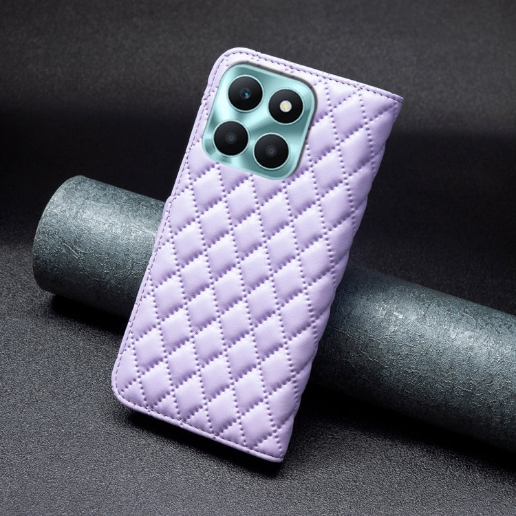 For Honor X6a Diamond Lattice Wallet Flip Leather Phone Case(Purple) - Honor Cases by PMC Jewellery | Online Shopping South Africa | PMC Jewellery | Buy Now Pay Later Mobicred