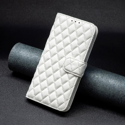 For Honor X7a Diamond Lattice Wallet Flip Leather Phone Case(White) - Honor Cases by PMC Jewellery | Online Shopping South Africa | PMC Jewellery | Buy Now Pay Later Mobicred