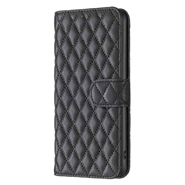 For Honor X7a Diamond Lattice Wallet Flip Leather Phone Case(Black) - Honor Cases by PMC TechLife | Online Shopping South Africa | PMC TechLife | Buy Now Pay Later Mobicred