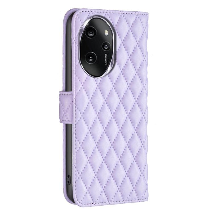 For Honor 100 Pro Diamond Lattice Wallet Flip Leather Phone Case(Purple) - Honor Cases by PMC Jewellery | Online Shopping South Africa | PMC Jewellery | Buy Now Pay Later Mobicred