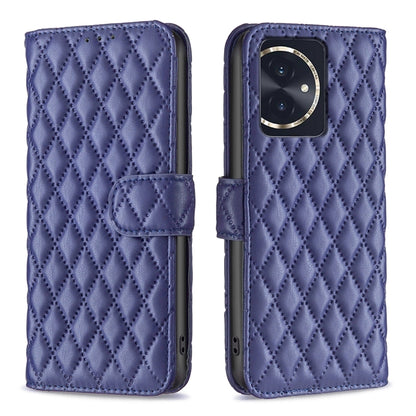 For Honor 100 Diamond Lattice Wallet Flip Leather Phone Case(Blue) - Honor Cases by PMC Jewellery | Online Shopping South Africa | PMC Jewellery | Buy Now Pay Later Mobicred