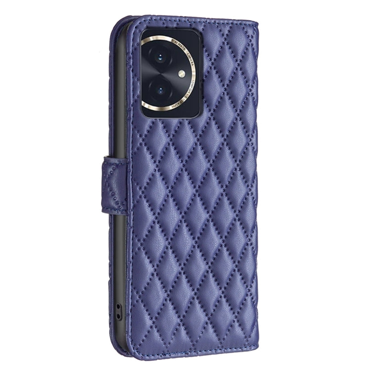 For Honor 100 Diamond Lattice Wallet Flip Leather Phone Case(Blue) - Honor Cases by PMC TechLife | Online Shopping South Africa | PMC TechLife | Buy Now Pay Later Mobicred