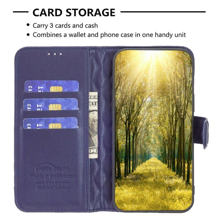 For Honor 100 Diamond Lattice Wallet Flip Leather Phone Case(Blue) - Honor Cases by PMC TechLife | Online Shopping South Africa | PMC TechLife | Buy Now Pay Later Mobicred