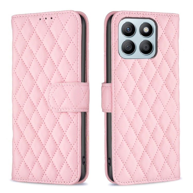 For Honor X8b Diamond Lattice Wallet Flip Leather Phone Case(Pink) - Honor Cases by PMC Jewellery | Online Shopping South Africa | PMC Jewellery | Buy Now Pay Later Mobicred