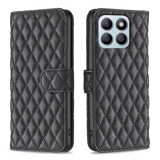 For Honor X8b Diamond Lattice Wallet Flip Leather Phone Case(Black) - Honor Cases by PMC Jewellery | Online Shopping South Africa | PMC Jewellery