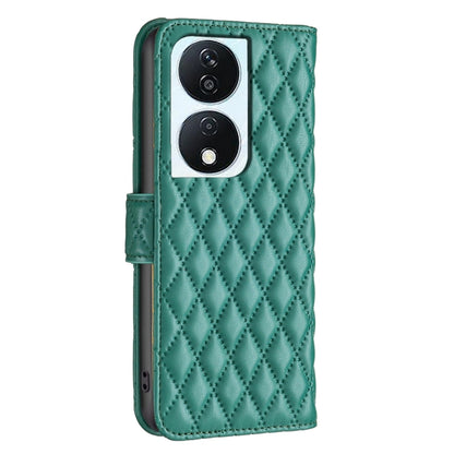 For Honor X7b Diamond Lattice Wallet Flip Leather Phone Case(Green) - Honor Cases by PMC Jewellery | Online Shopping South Africa | PMC Jewellery | Buy Now Pay Later Mobicred