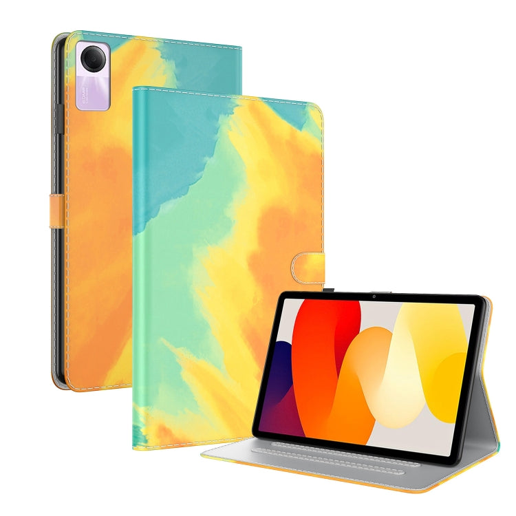 For Xiaomi Redmi Pad SE 11 inch Watercolor Pattern Flip Leather Tablet Case(Autumn Leaves) - More Tablet Cases by PMC Jewellery | Online Shopping South Africa | PMC Jewellery | Buy Now Pay Later Mobicred