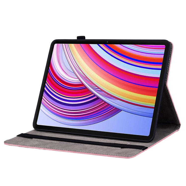 For Xiaomi Redmi Pad Pro 12.1 Butterfly Rose Embossed Leather Tablet Case(Pink) - More Tablet Cases by PMC TechLife | Online Shopping South Africa | PMC TechLife | Buy Now Pay Later Mobicred
