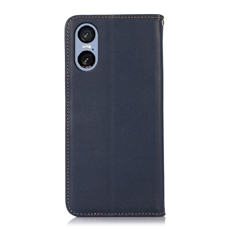 For Sony Xperia 5 VI KHAZNEH Nappa Top Layer Cowhide Leather Phone Case(Blue) - Sony Cases by PMC TechLife | Online Shopping South Africa | PMC TechLife | Buy Now Pay Later Mobicred