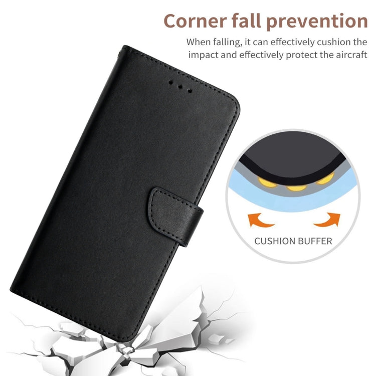 For Honor 90 Lite HT02 Genuine Leather Fingerprint-proof Flip Phone Case(Black) - Honor Cases by PMC TechLife | Online Shopping South Africa | PMC TechLife | Buy Now Pay Later Mobicred