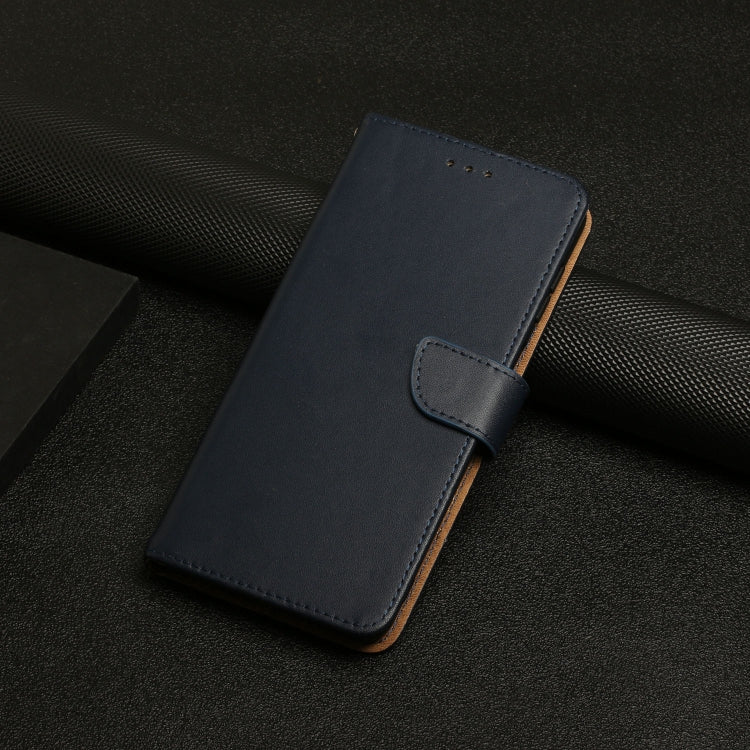 For Honor X6b HT02 Genuine Leather Fingerprint-proof Flip Phone Case(Blue) - Honor Cases by PMC TechLife | Online Shopping South Africa | PMC TechLife | Buy Now Pay Later Mobicred