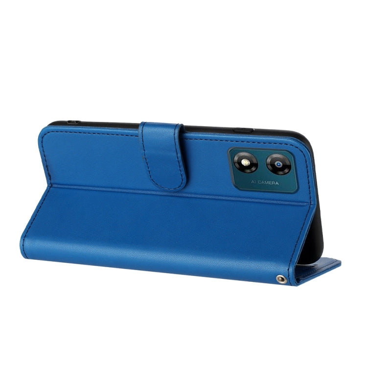 For Motorola Moto E13 Datura Flower Embossed Flip Leather Phone Case(Blue) - Motorola Cases by PMC TechLife | Online Shopping South Africa | PMC TechLife | Buy Now Pay Later Mobicred