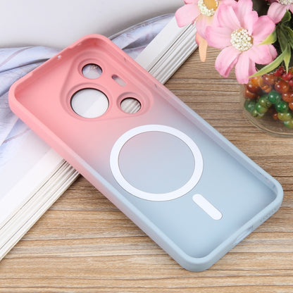 For Huawei Pura 70 Pro Liquid TPU Silicone Gradient MagSafe Phone Case(Pink Blue) - Huawei Cases by PMC Jewellery | Online Shopping South Africa | PMC Jewellery | Buy Now Pay Later Mobicred