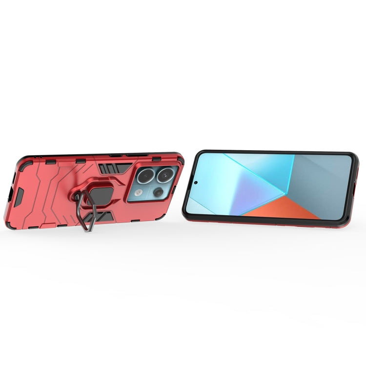 For Xiaomi Redmi Note 13 Pro Shockproof PC + TPU Holder Phone Case(Red) - free shipping - PMC TechLife - Order now!