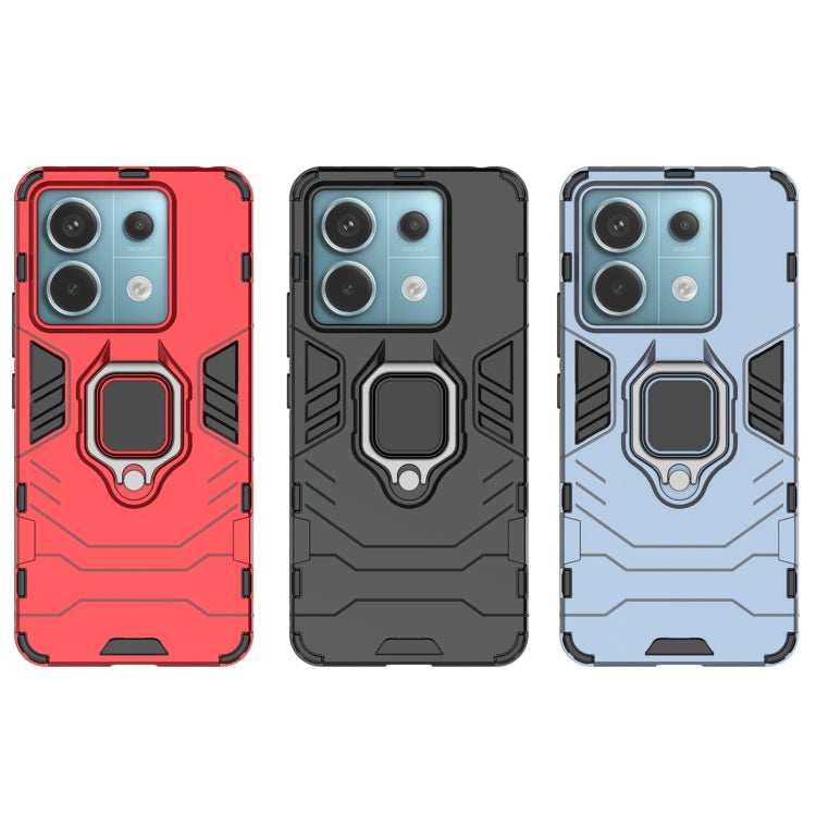 For Xiaomi Redmi Note 13 Pro Shockproof PC + TPU Holder Phone Case(Navy Blue) - Xiaomi Cases by PMC TechLife | Online Shopping South Africa | PMC TechLife | Buy Now Pay Later Mobicred