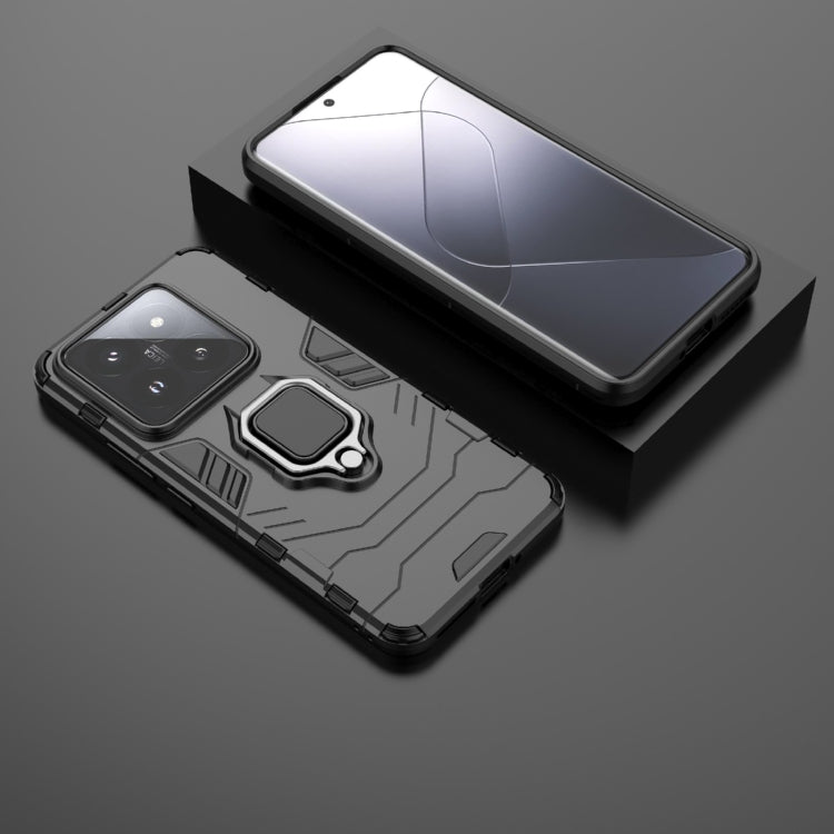 For Xiaomi 14 Pro Shockproof PC + TPU Holder Phone Case(Black) - free shipping - PMC TechLife - Order now!
