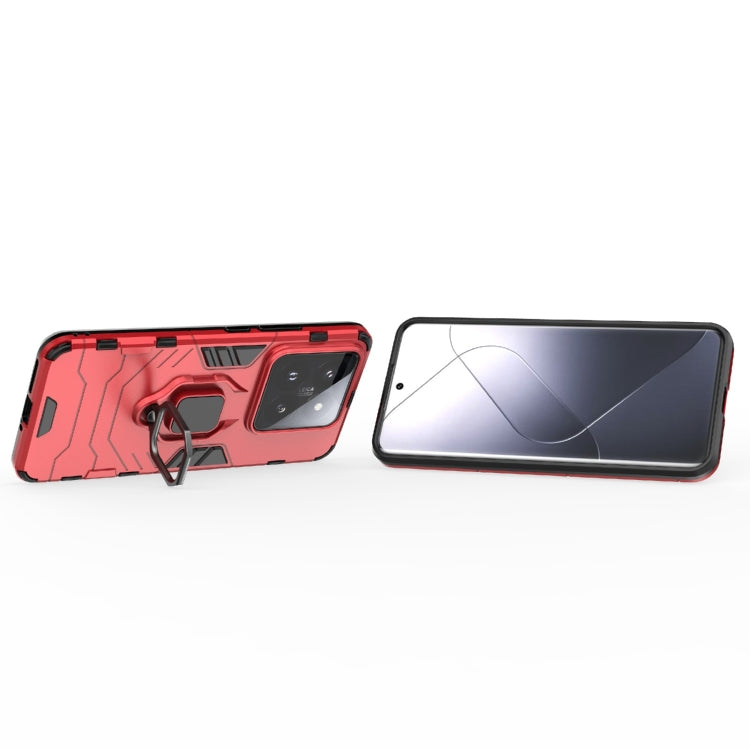 For Xiaomi 14 Pro Shockproof PC + TPU Holder Phone Case(Red) - 14 Pro Cases by PMC TechLife | Online Shopping South Africa | PMC TechLife | Buy Now Pay Later Mobicred