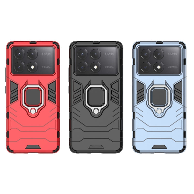 For Xiaomi Redmi K70E Shockproof PC + TPU Holder Phone Case(Black) - K70E Cases by PMC TechLife | Online Shopping South Africa | PMC TechLife | Buy Now Pay Later Mobicred