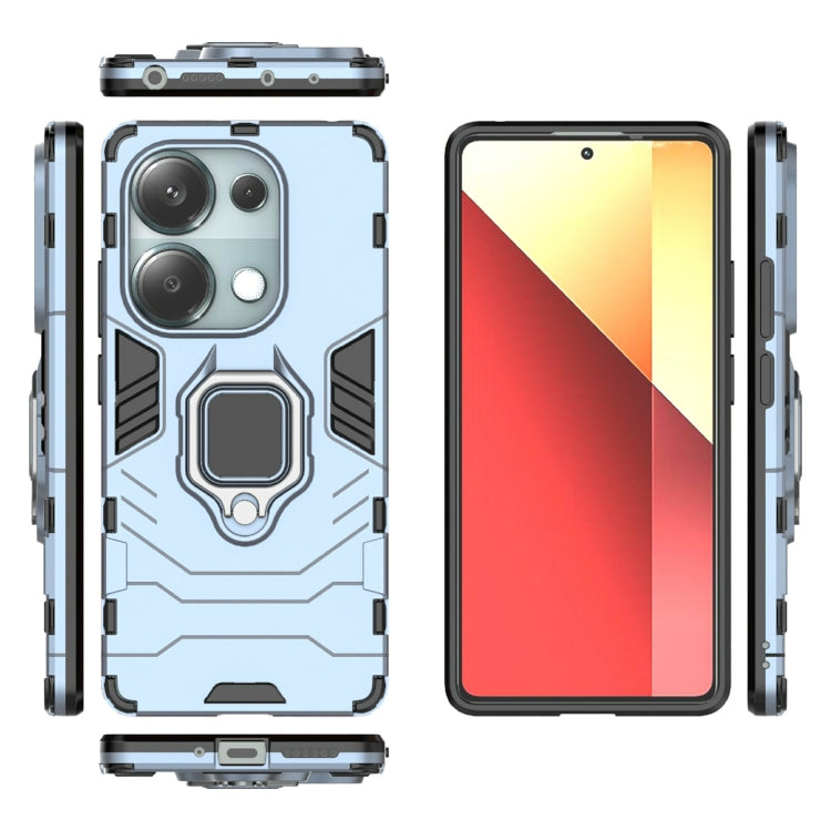 For Xiaomi Redmi Note 13 Pro 4G Global Shockproof PC + TPU Holder Phone Case(Navy Blue) - Note 13 Pro Cases by PMC TechLife | Online Shopping South Africa | PMC TechLife | Buy Now Pay Later Mobicred