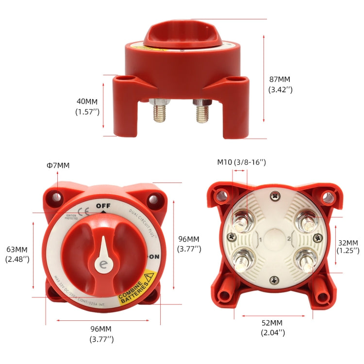 CP-0084-02 5511E Car / Yacht High Current Knob Switch - Car Switches by PMC TechLife | Online Shopping South Africa | PMC TechLife | Buy Now Pay Later Mobicred