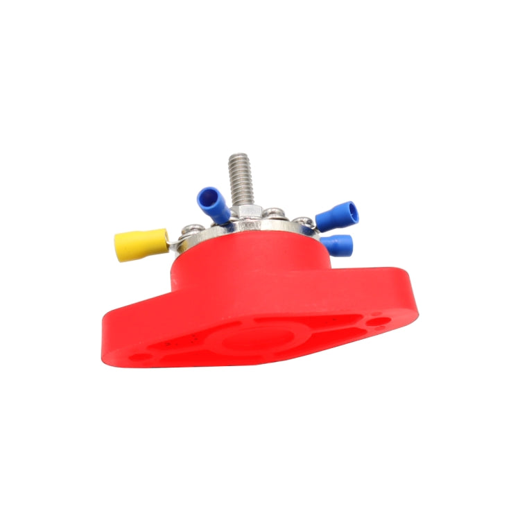 5/16 inch M8 RV Yacht 8-way Terminal Stud with 2pcs M5x20 Screws + Terminals(Red) - Booster Cable & Clip by PMC TechLife | Online Shopping South Africa | PMC TechLife | Buy Now Pay Later Mobicred