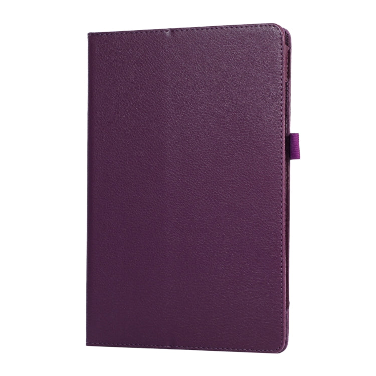 For Samsung Galaxy Tab A9+ Litchi Texture Leather Tablet Case with Holder(Purple) - Galaxy Tab A9+ by PMC TechLife | Online Shopping South Africa | PMC TechLife