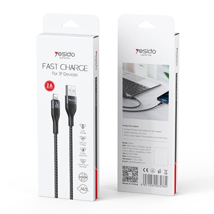 Yesido CA121L 2A USB to 8 Pin Fast Charging Data Cable, Length:1m - free shipping - PMC Jewellery - Order now!