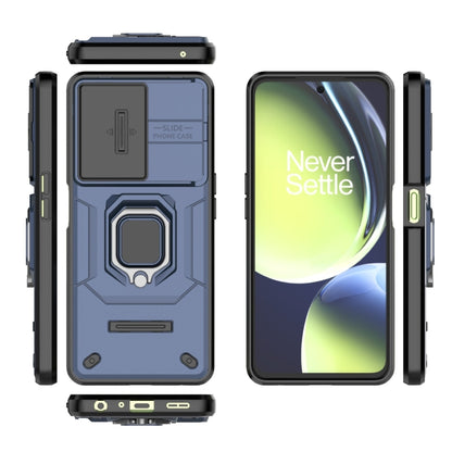 For OnePlus Nord CE 3 Lite 5G Sliding Camshield TPU + PC Shockproof Phone Case with Holder(Blue) - OnePlus Cases by PMC Jewellery | Online Shopping South Africa | PMC Jewellery | Buy Now Pay Later Mobicred