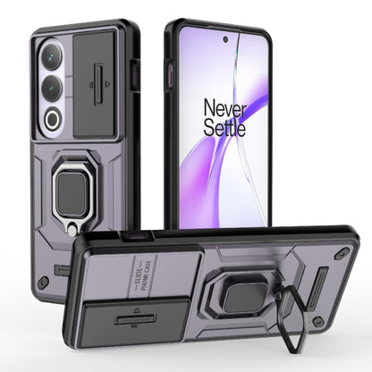 For OnePlus ACE 3V Sliding Camshield TPU + PC Shockproof Phone Case with Holder(Purple) - OnePlus Cases by PMC Jewellery | Online Shopping South Africa | PMC Jewellery | Buy Now Pay Later Mobicred