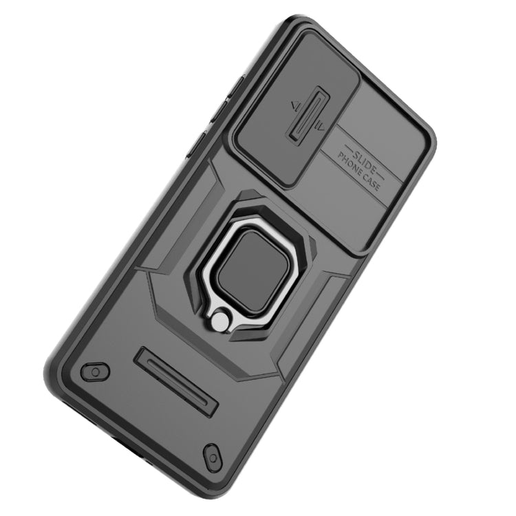 For OnePlus Nord CE4 5G Global Sliding Camshield TPU + PC Shockproof Phone Case with Holder(Blue) - OnePlus Cases by PMC TechLife | Online Shopping South Africa | PMC TechLife | Buy Now Pay Later Mobicred