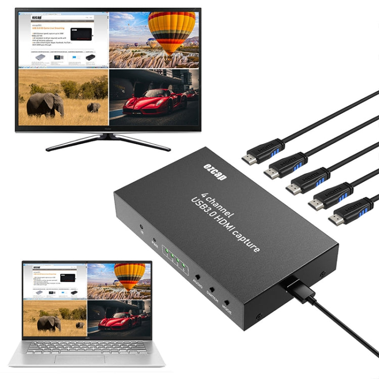 Ezcap 264M Four-Channel Multi-View HDMI to USB 3.0 Video Game Capture Card - Video Capture Solutions by Ezcap | Online Shopping South Africa | PMC Jewellery | Buy Now Pay Later Mobicred