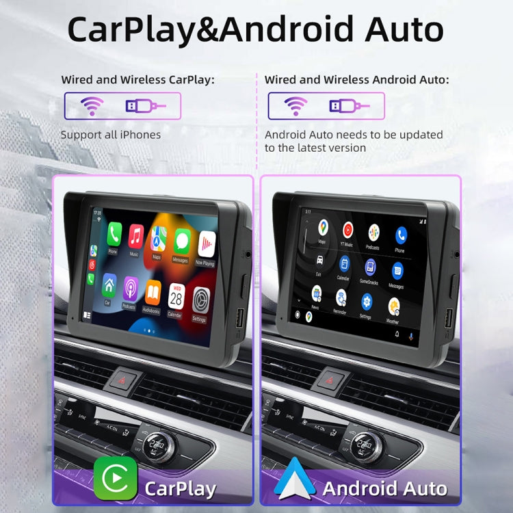 B5570 SunShade Style Car MP5 Player 7 inch Wireless CarPlay, Support Mobile Phone Interconnection - Car MP3 & MP4 & MP5 by PMC Jewellery | Online Shopping South Africa | PMC Jewellery | Buy Now Pay Later Mobicred