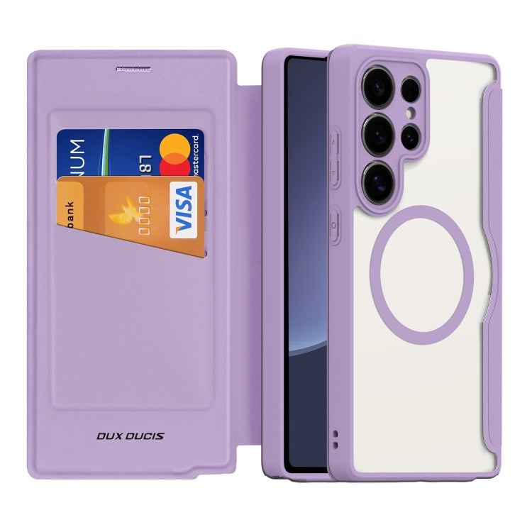 For Samsung Galaxy S25 Ultra 5G DUX DUCIS Skin X Pro Series Magsafe PC + TPU Phone Leather Case(Purple) - Galaxy S25 Ultra 5G Cases by DUX DUCIS | Online Shopping South Africa | PMC Jewellery | Buy Now Pay Later Mobicred