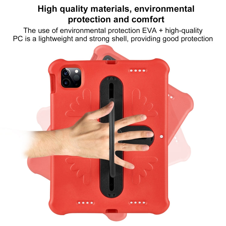 For iPad Air 11 2024 Shield 360 Rotation Handle EVA Shockproof PC Tablet Case(Red Black) - iPad Air 11 2024 Cases by PMC TechLife | Online Shopping South Africa | PMC TechLife | Buy Now Pay Later Mobicred